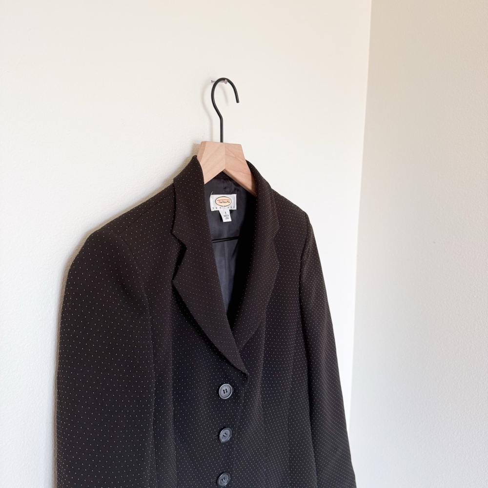 Talbots Black with polka dots Blazer
